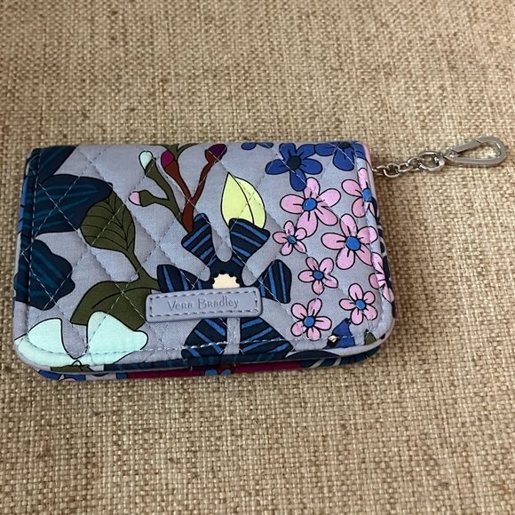 Vera Bradley purple wallet with key ring - Picture 1 of 4